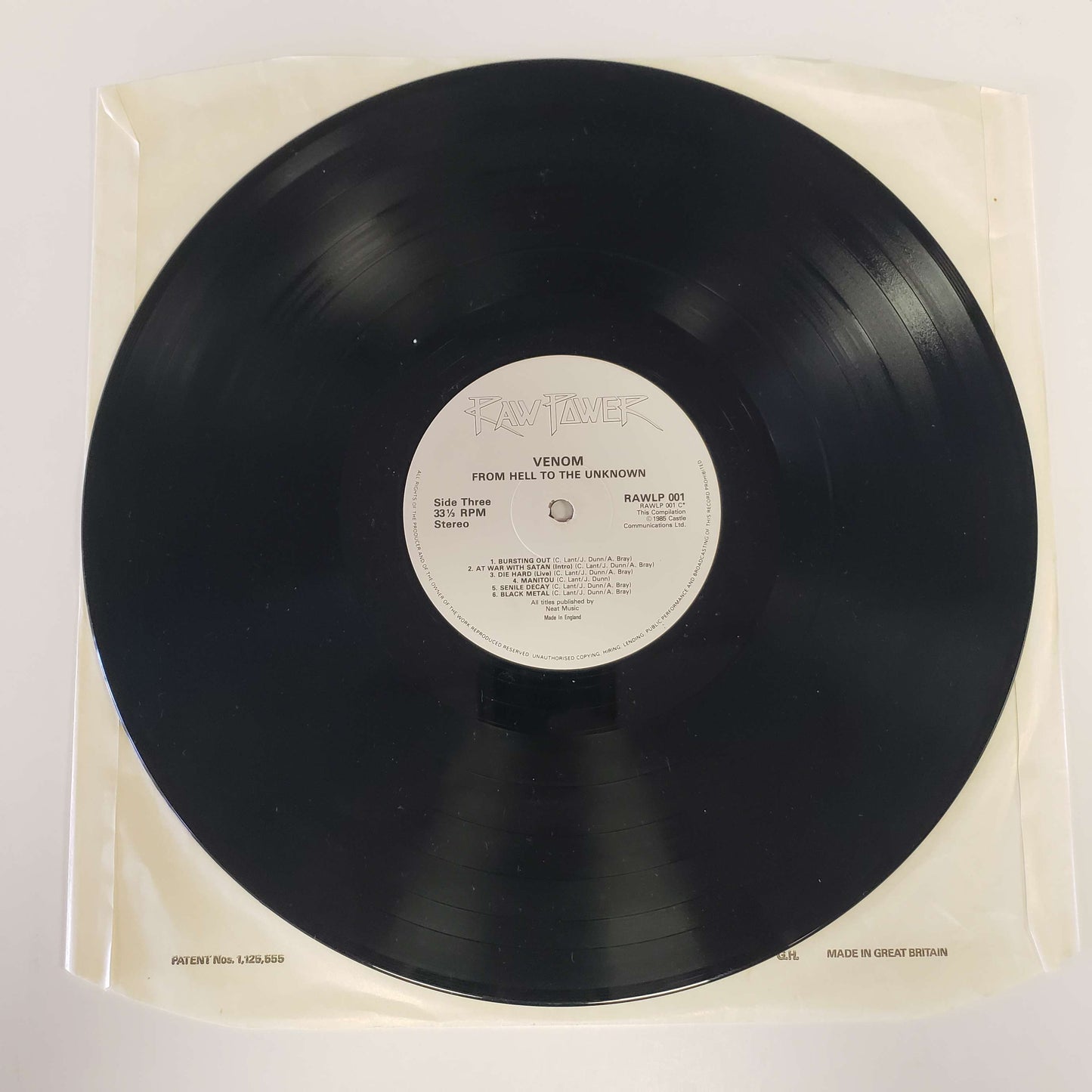 Venom - From Hell to the Unknown original double LP