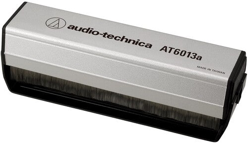 Audio-Technica AT6013A Carbon Fiber Dual Action Anti-Static Record Cleaner Brush (Silver/ Black)