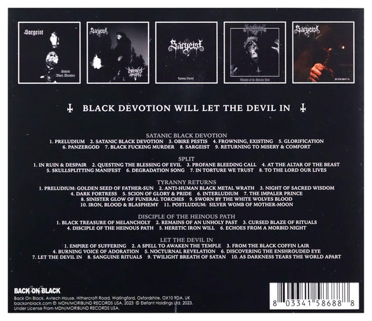 Sargeist - Black Devotion Will Let the Devil In - 5 CD box set