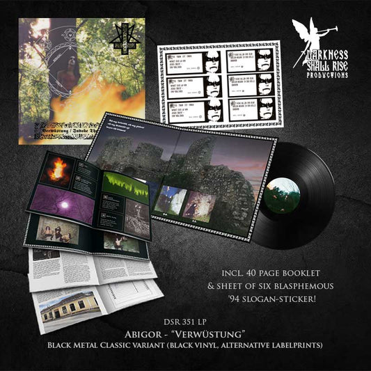 !!!PRE-ORDER: SHIP DATE JULY!!! Abigor - Verwüstung / Invoke The Dark Age LP