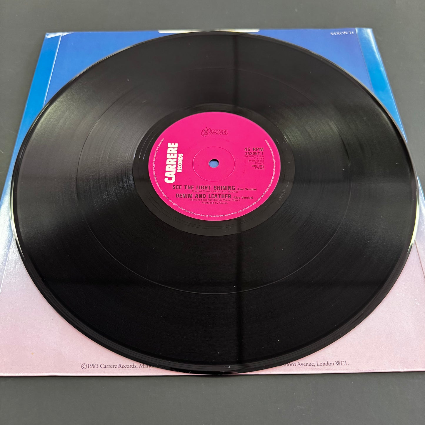Saxon - Power & The Glory original 12" single (used)