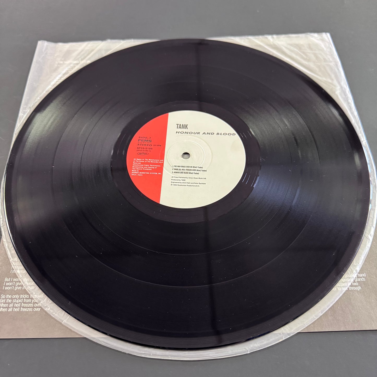 Tank - Honour & Blood original LP - Japanese pressing (used)