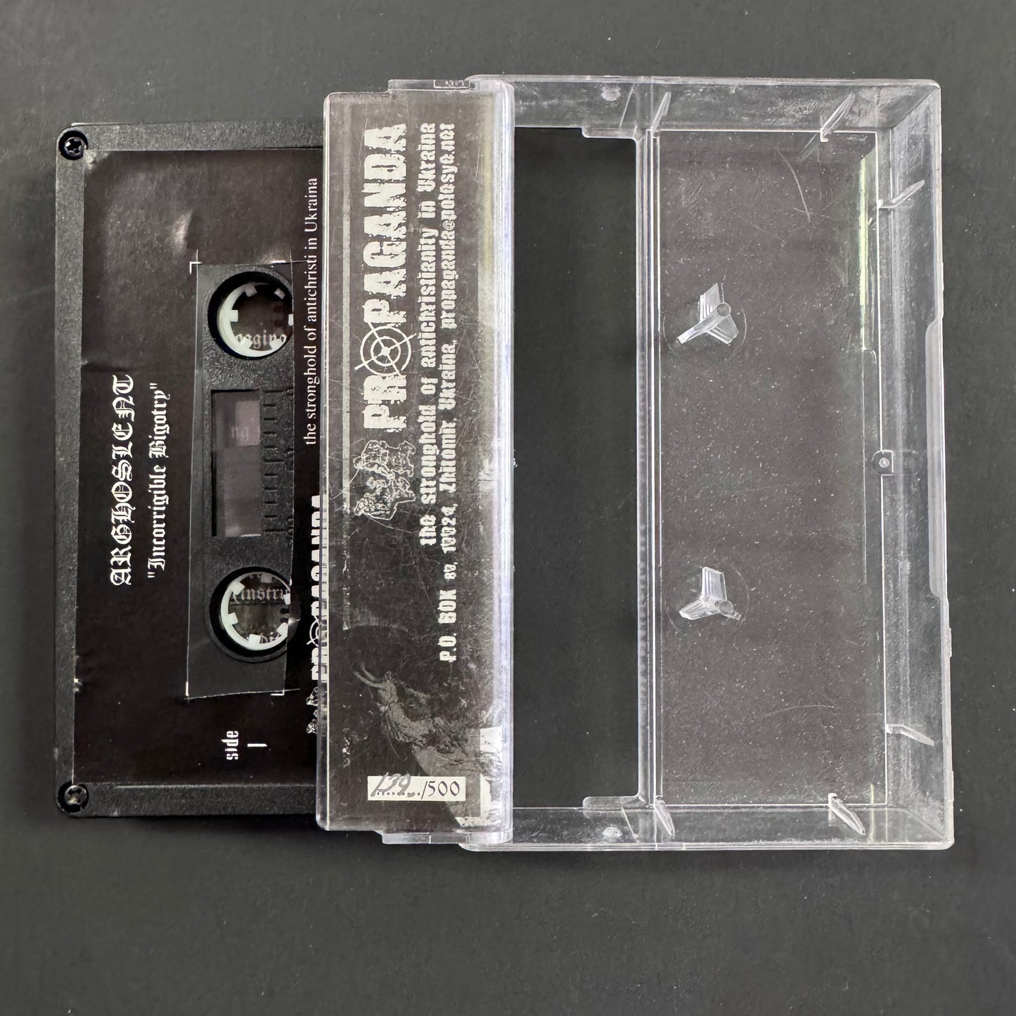 Arghoslent - Incorrigible Bigotry original cassette tape (used)