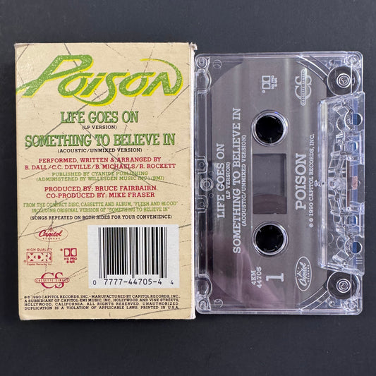 Poison - Life Goes On original cassette tape (used)