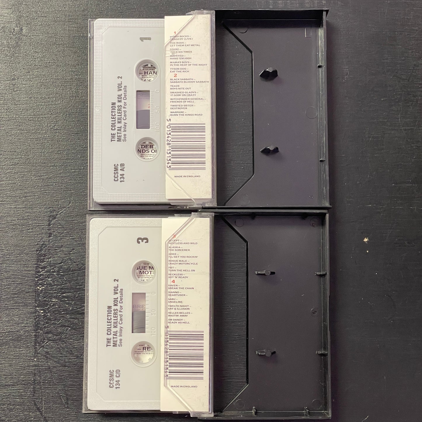 Metal Killers Kollection Volume II Parts 1 & 2 original cassette tapes (used)
