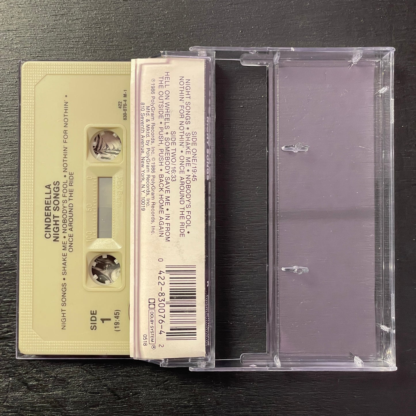 Cinderella – Night Songs original cassette tape (used)
