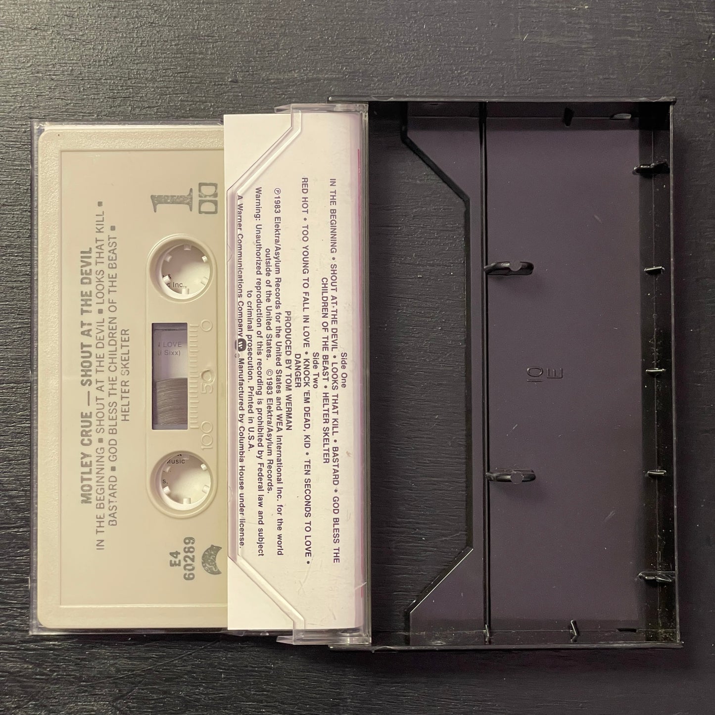 Mötley Crüe – Shout At The Devil original cassette tape (used)