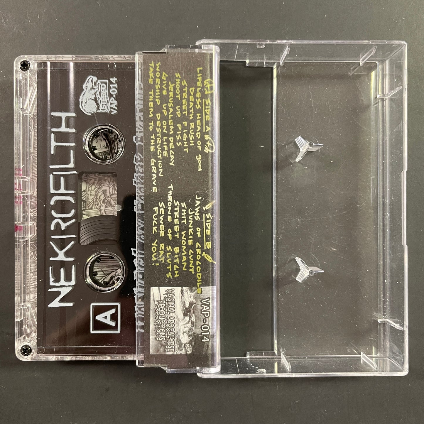 Nekrofilth – Maniac! On Hooker Avenue cassette tape (used)