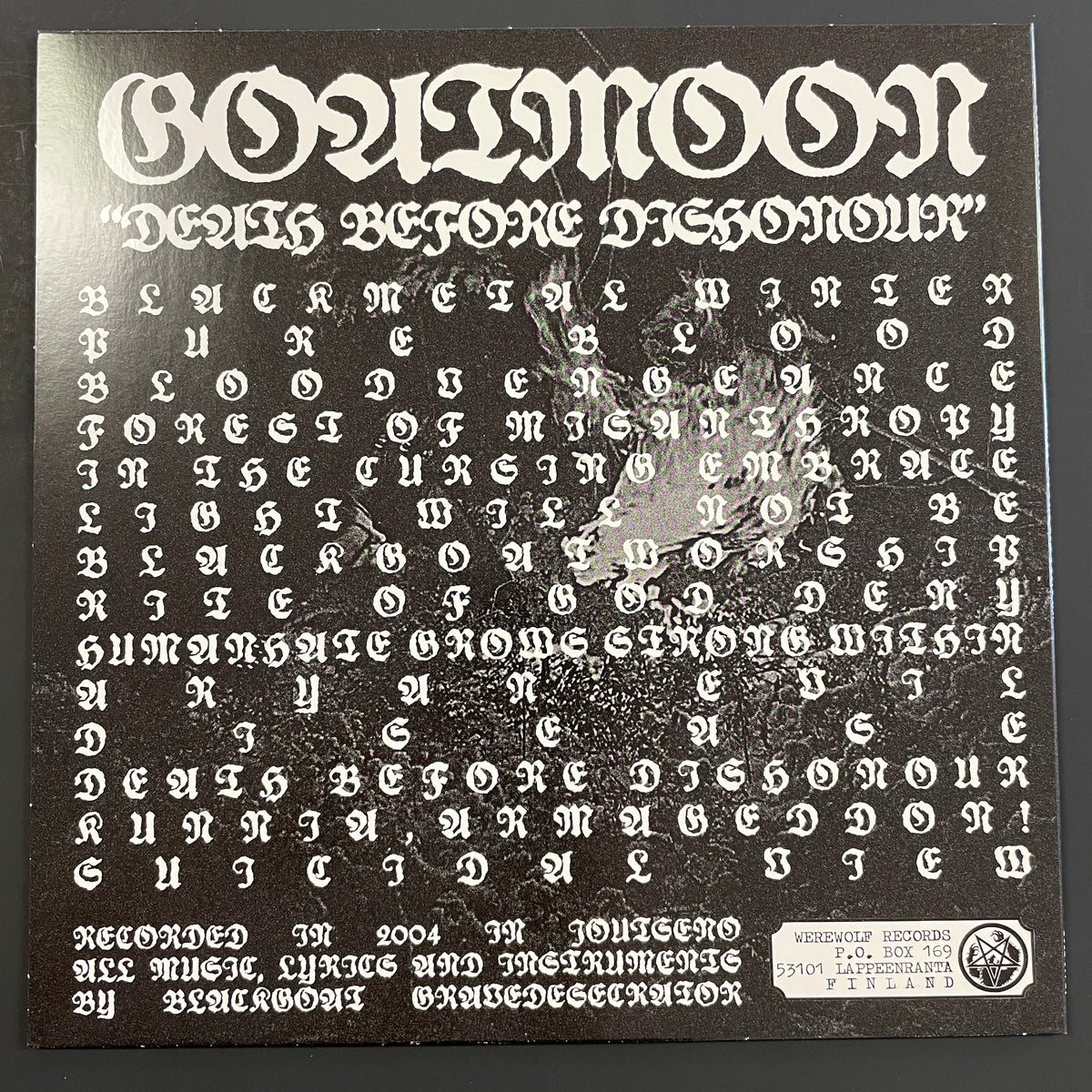 Goatmoon – Death Before Dishonour LP (used)