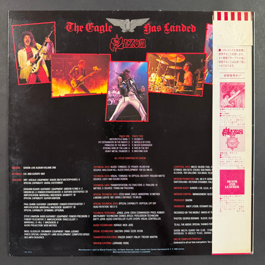 Saxon - The Eagle Has Landed (Live) original LP - Japanese pressing with obi (used)