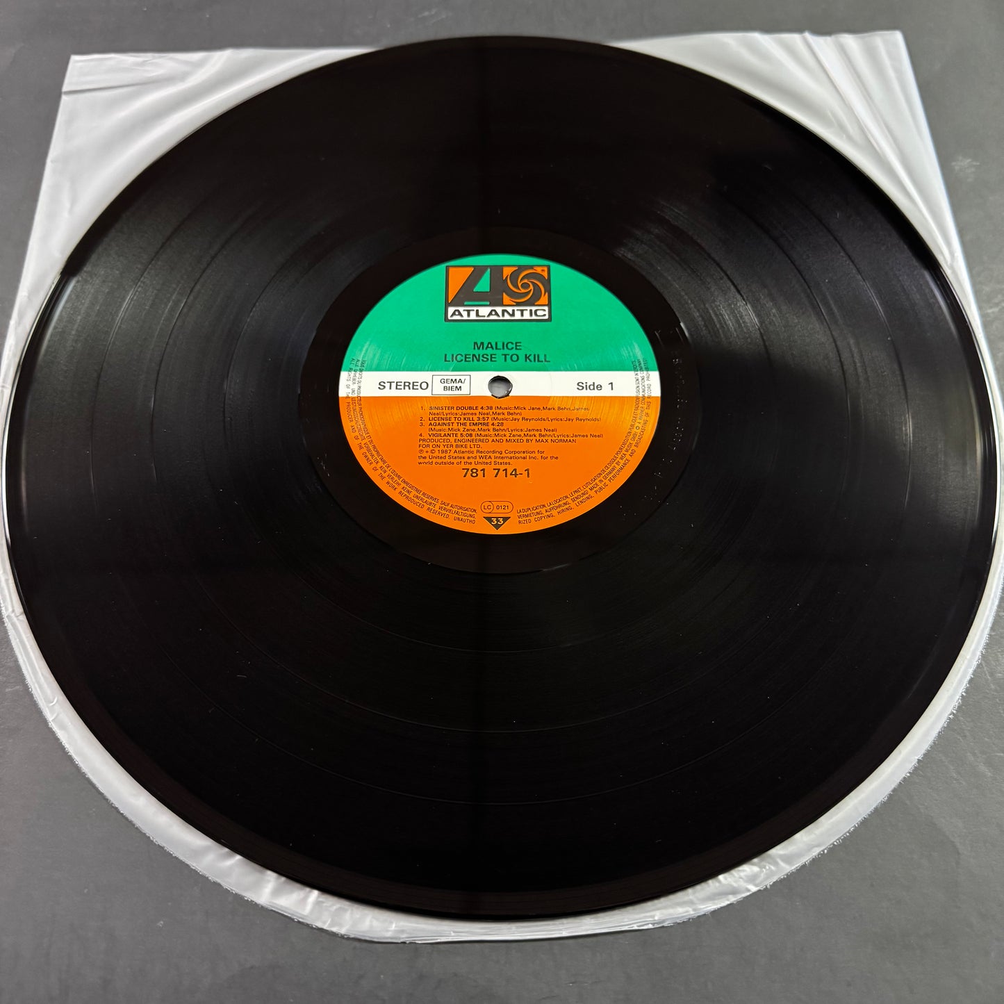 Malice - License to Kill original LP - European pressing (used)