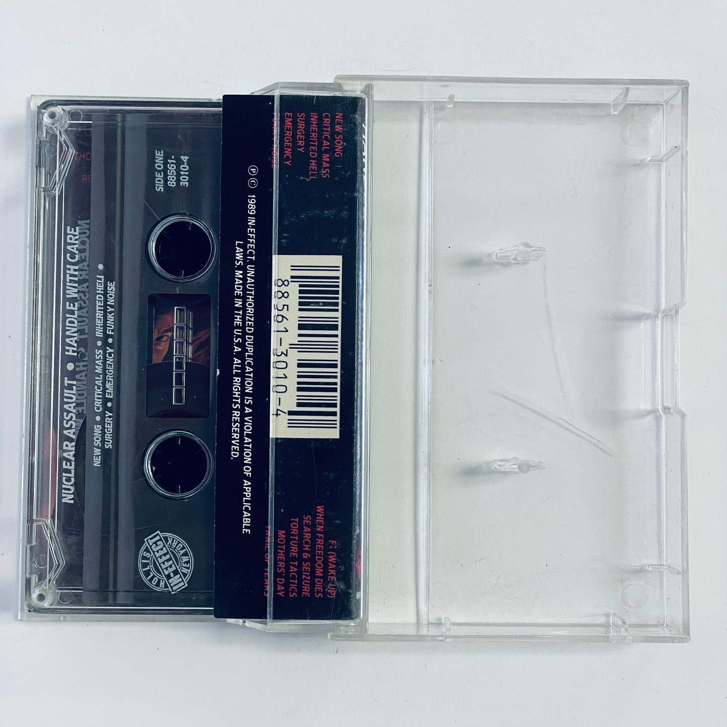 Nuclear Assault – Handle With Care cassette tape (used)