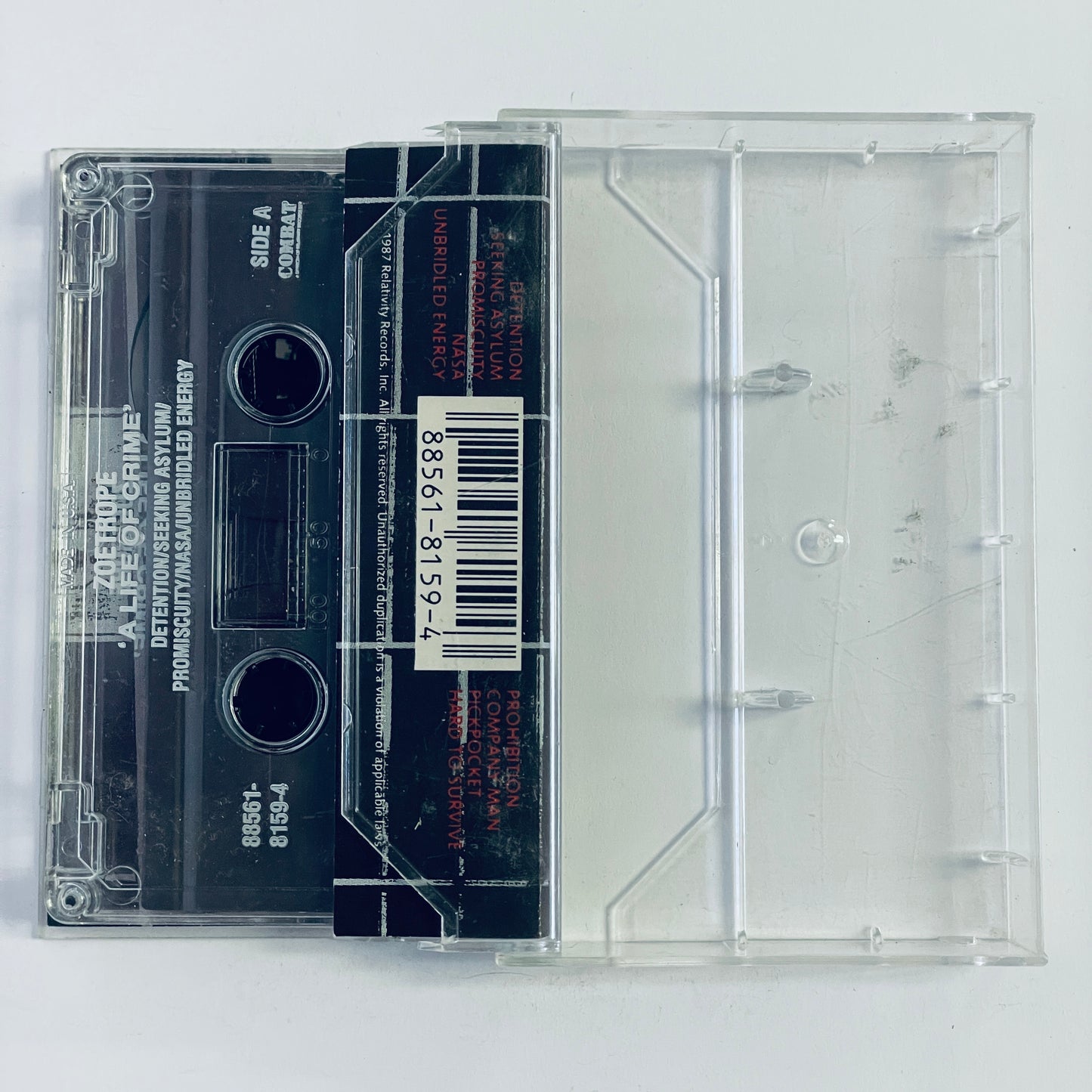 Zoetrope – A Life Of Crime cassette tape (used)