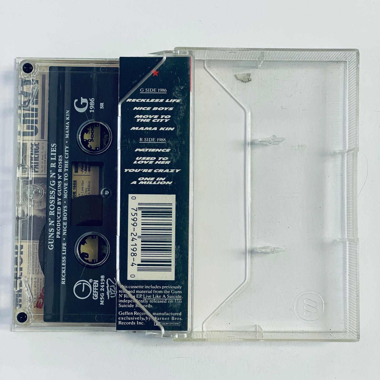 Guns N' Roses – G N' R Lies cassette tape (used)