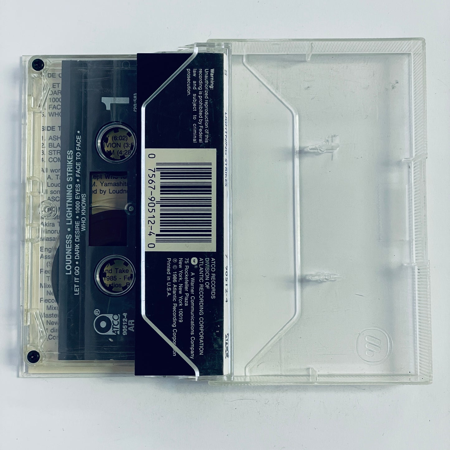 Loudness - Lightning Strikes cassette tape (used)