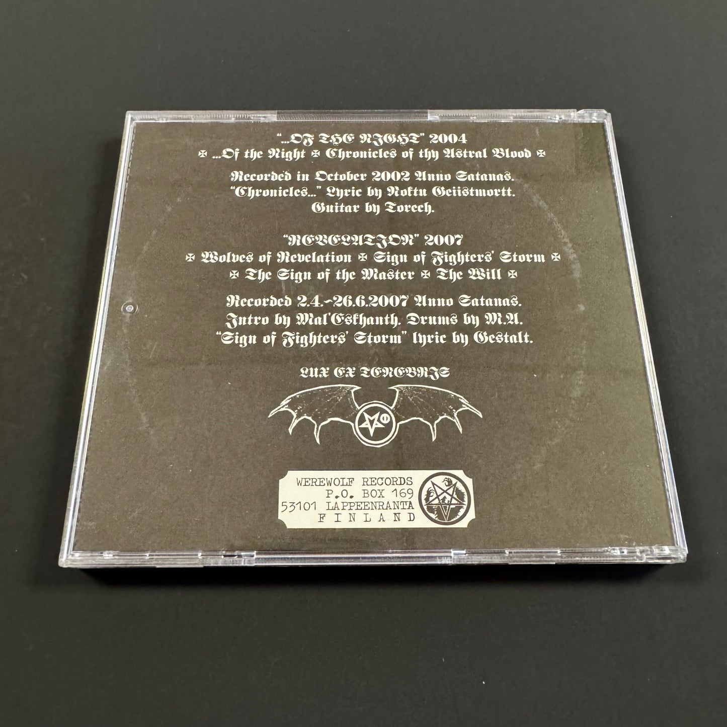 Satanic Warmaster - Revelation ... of the Night CD (used)