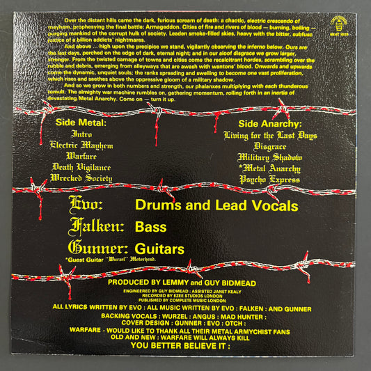 Warfare - Metal Anarchy original LP - UK pressing (used)