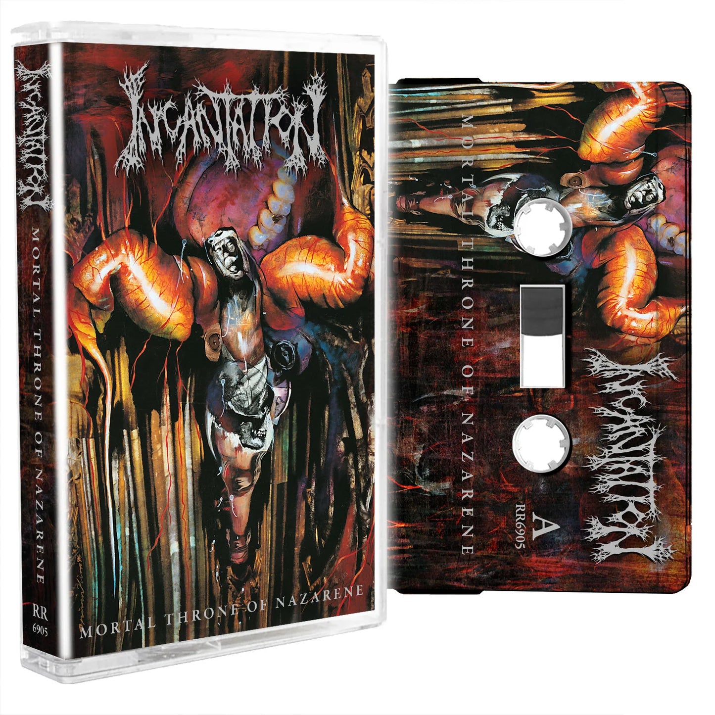 Incantation - Mortal Throne of Nazarene all over print cassette tape
