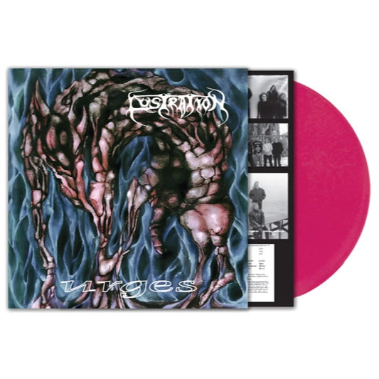 Lustration - "Urges" album cover with magenta vinyl.