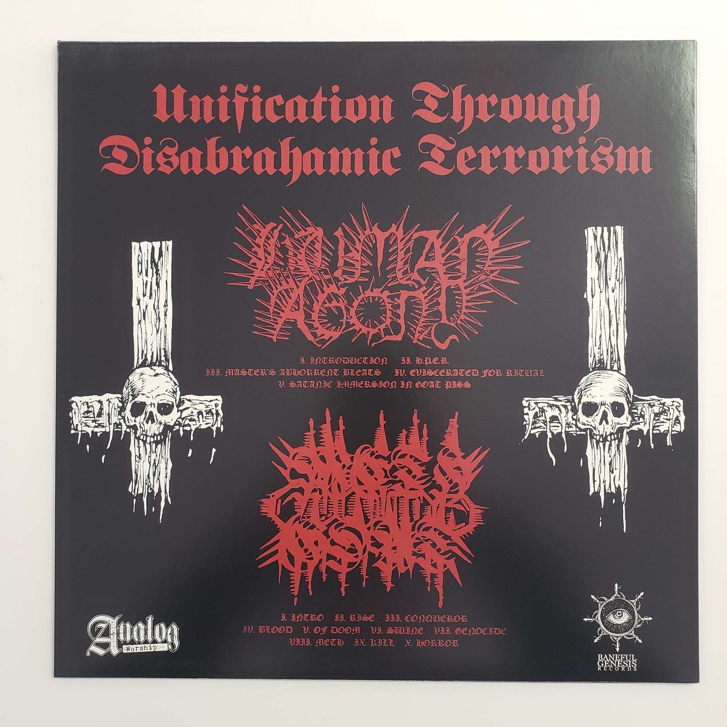 Human Agony / Methgoat - Unification Through Disabrahamic Terrorism LP