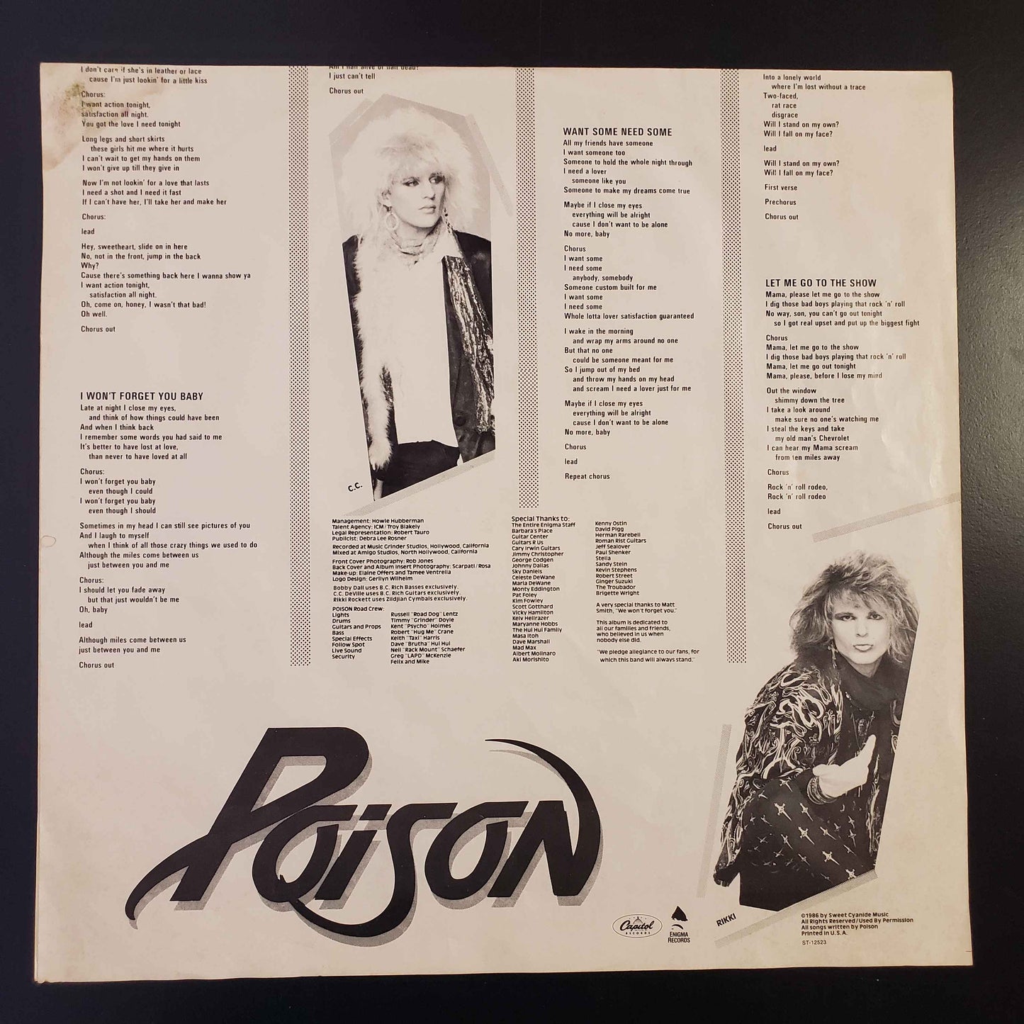 Poison - Look What The Cat Dragged In original LP (used)