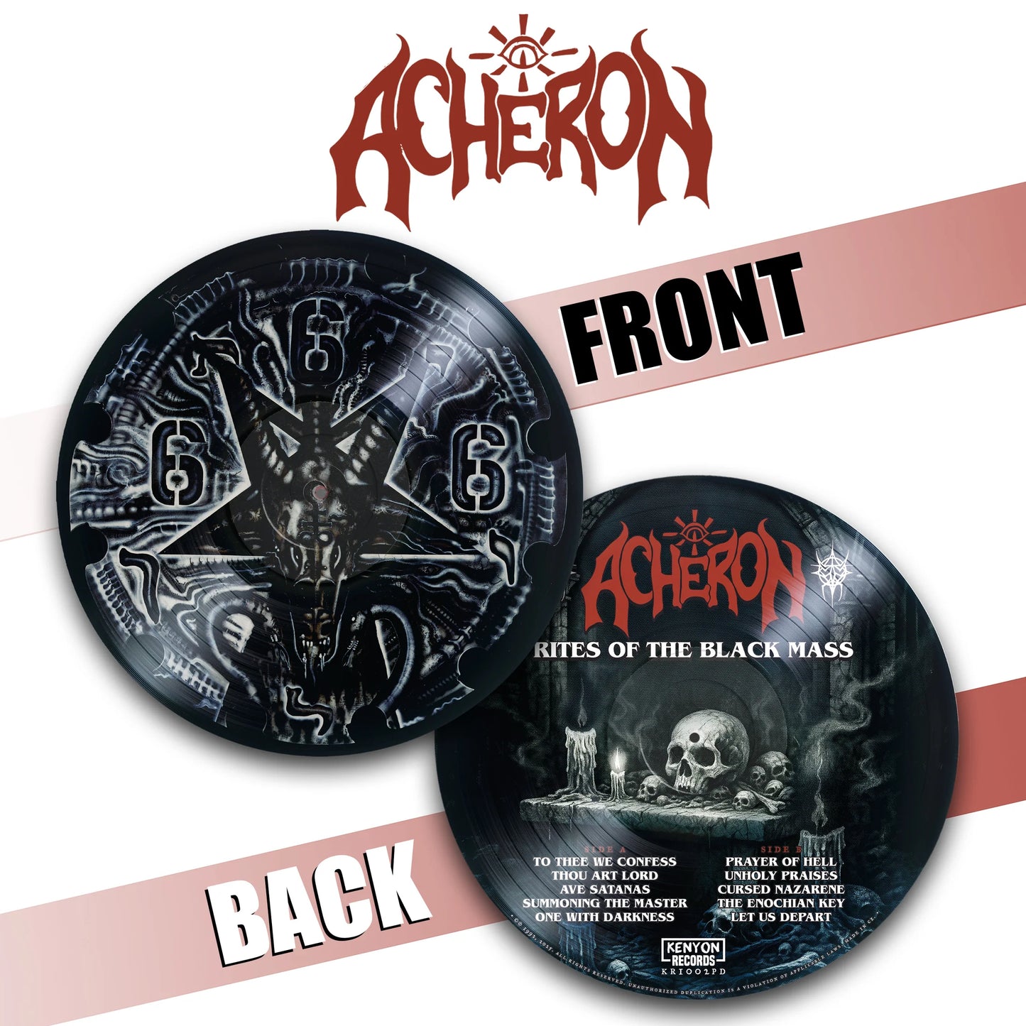 Acheron - Rites of the Black Mass picture disc LP