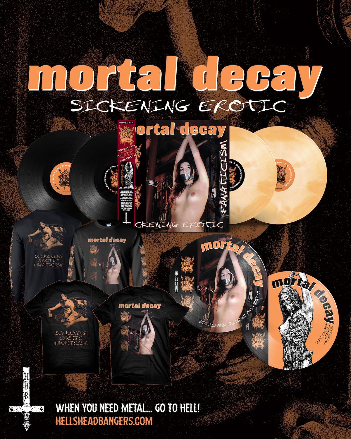 Mortal Decay - Sickening Erotic Fanaticism double LP