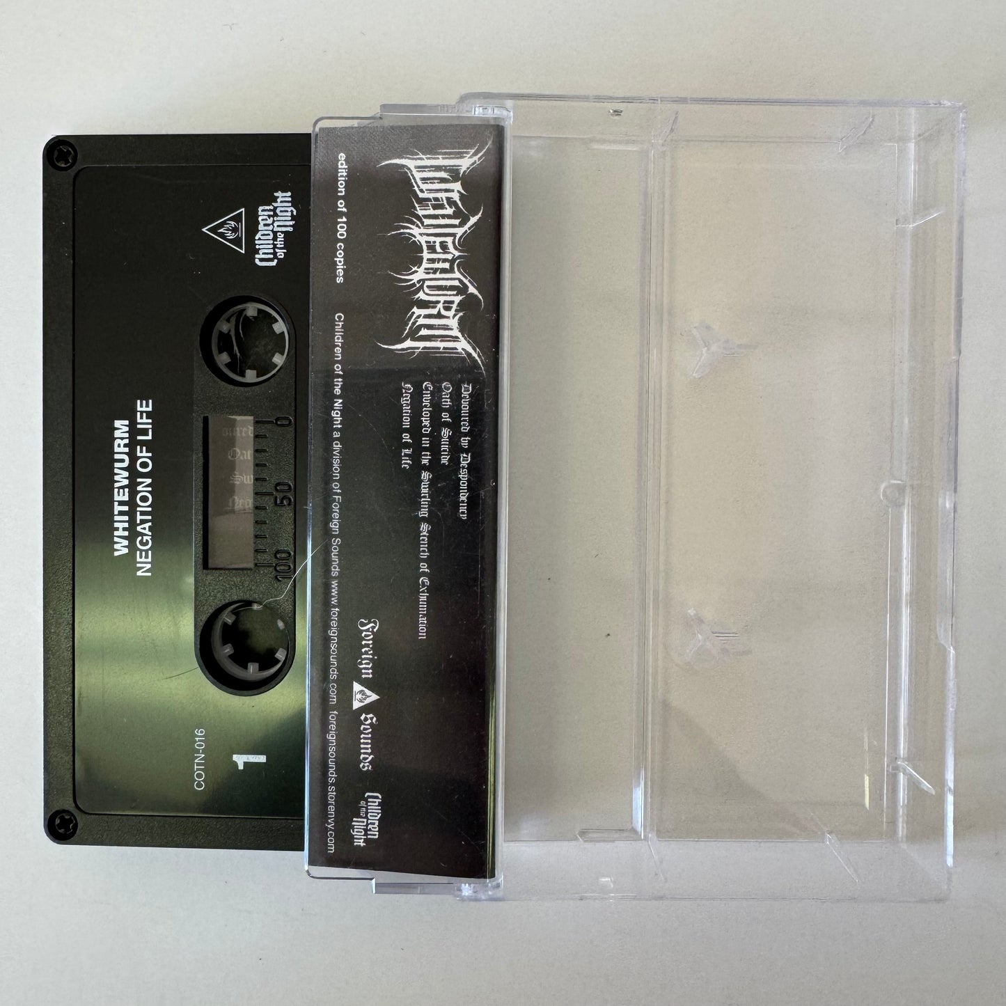 Whitewurm – Negation of Life cassette tape (used)