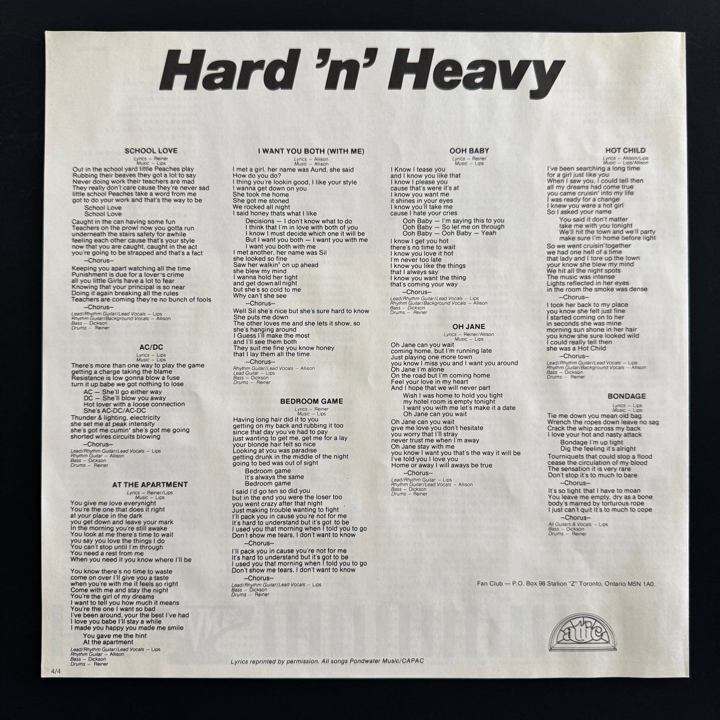 Anvil - Hard 'N' Heavy original LP - Japanese pressing (used)