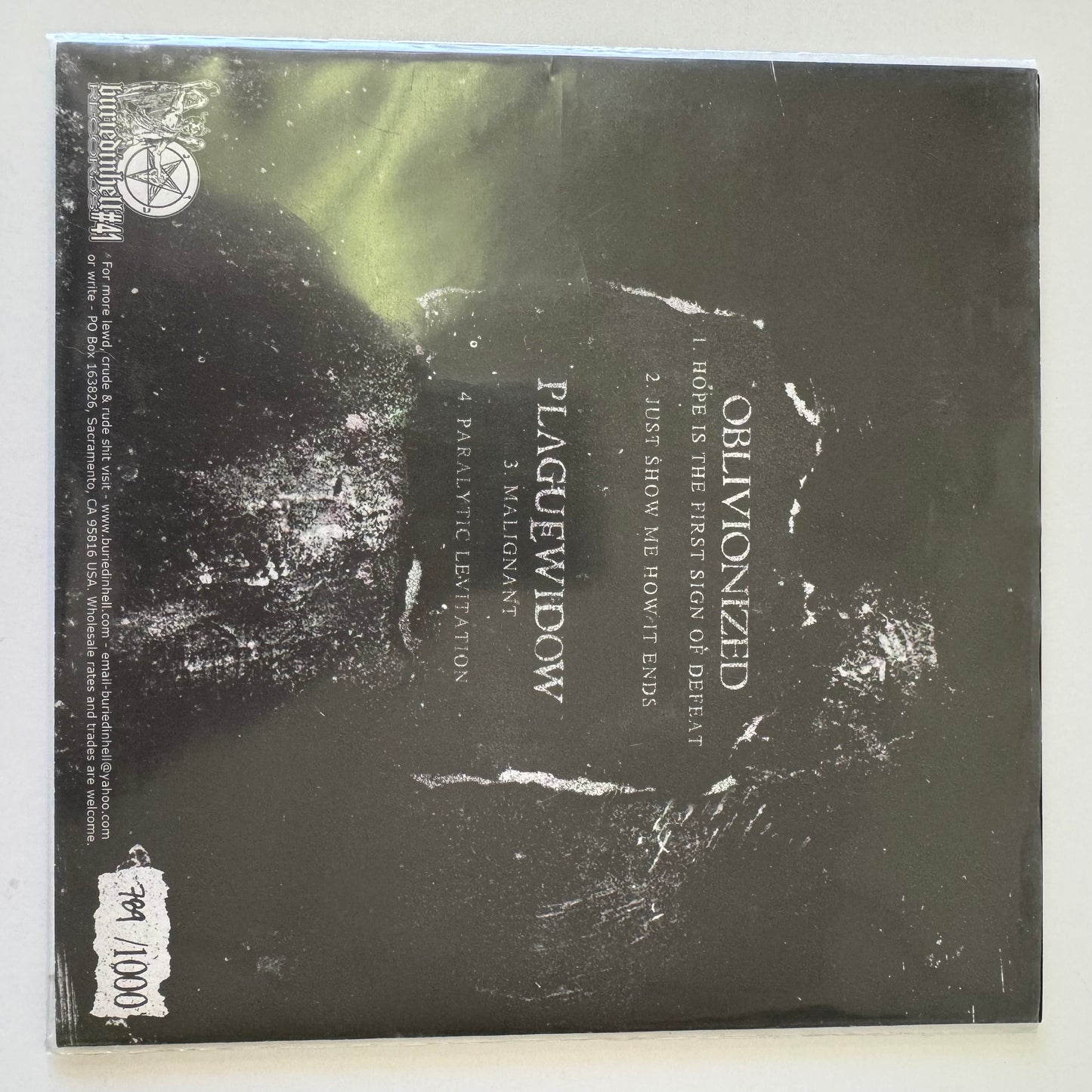 Plague Widow / Oblivionized – This Black Earth 7" EP (used)