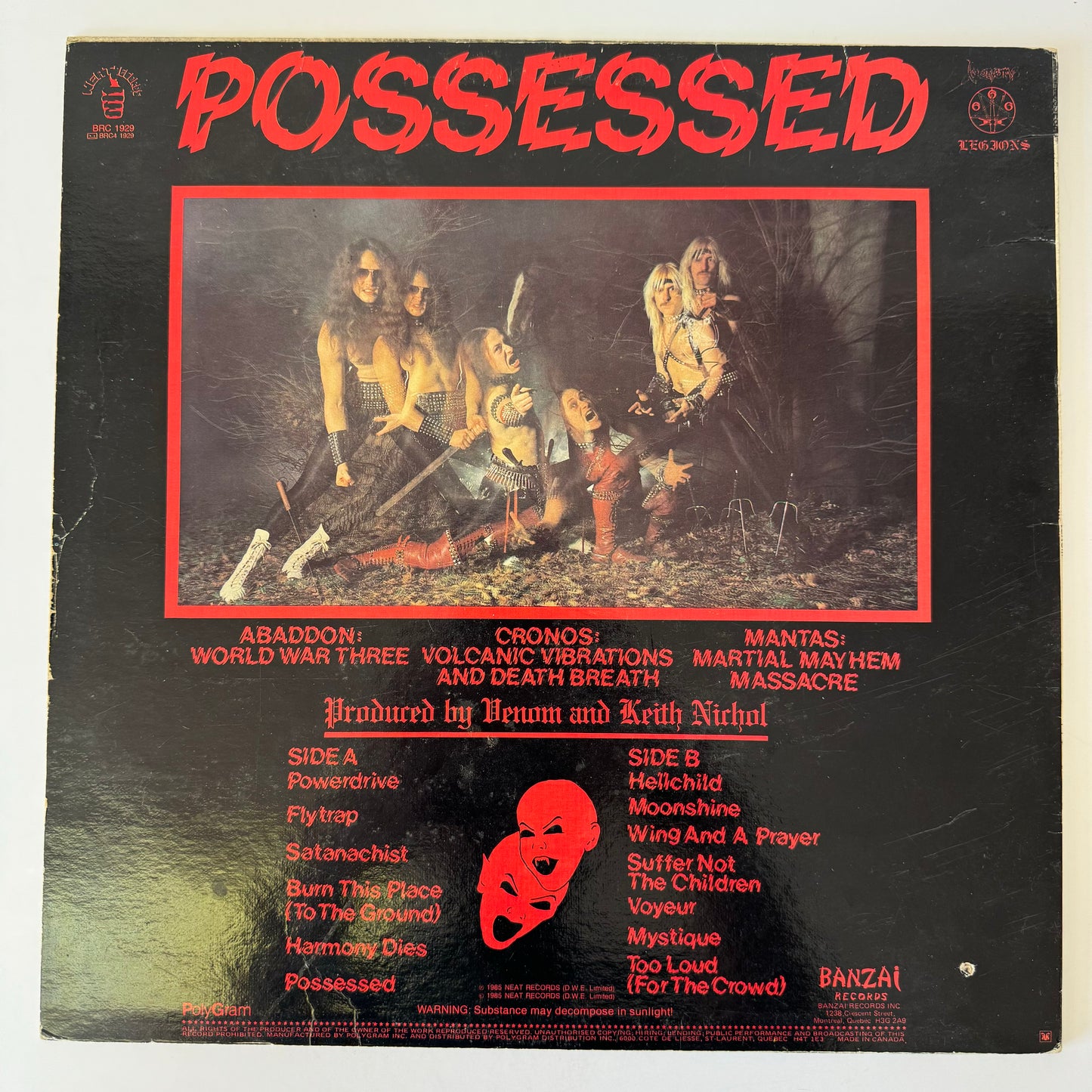 Venom - Possessed original LP (used)