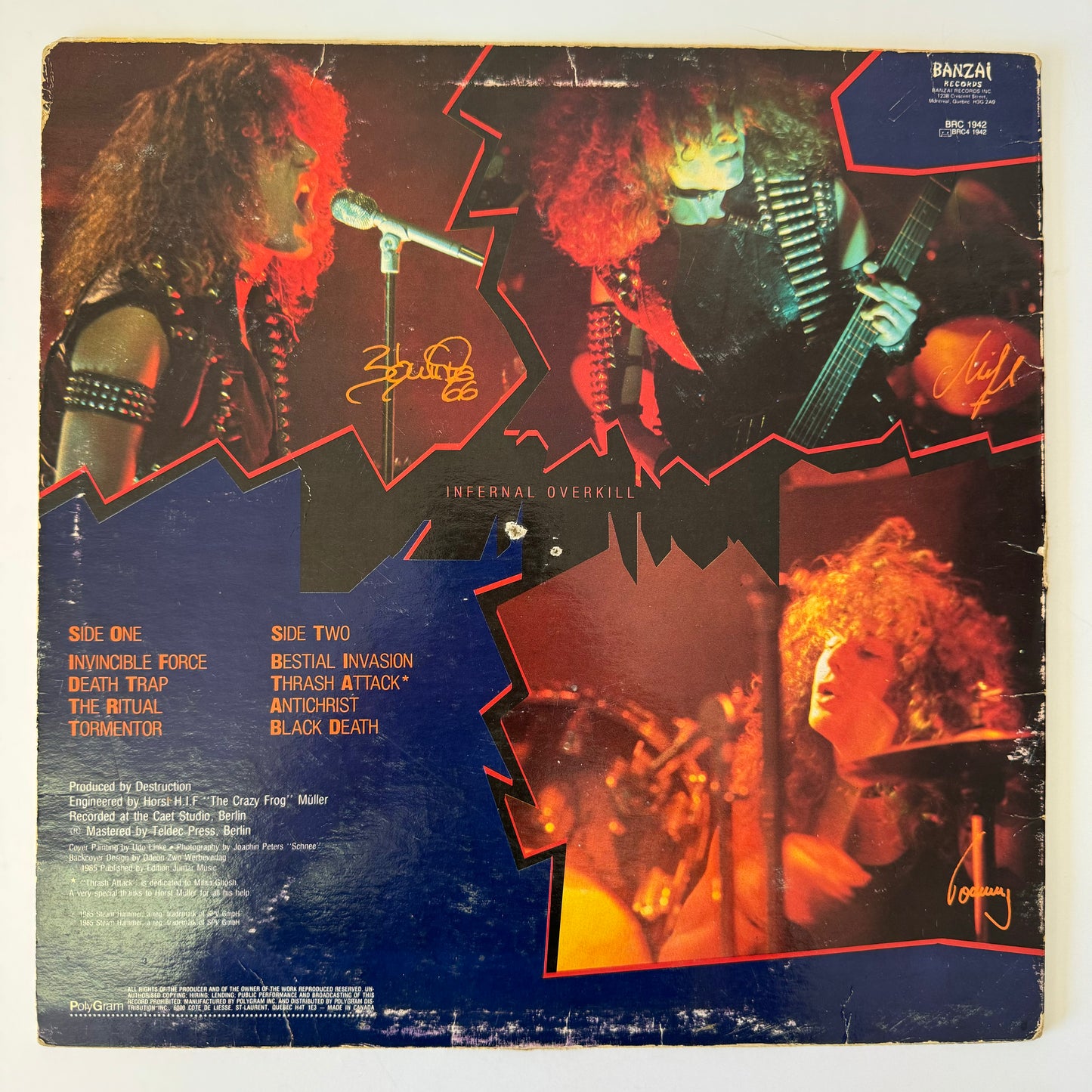 Destruction - Infernal Overkill original LP (used)