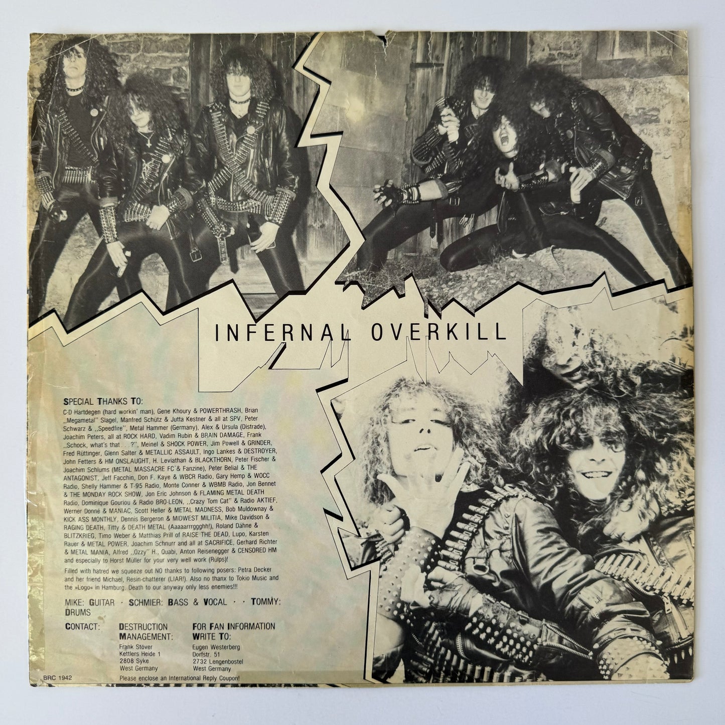 Destruction - Infernal Overkill original LP (used)