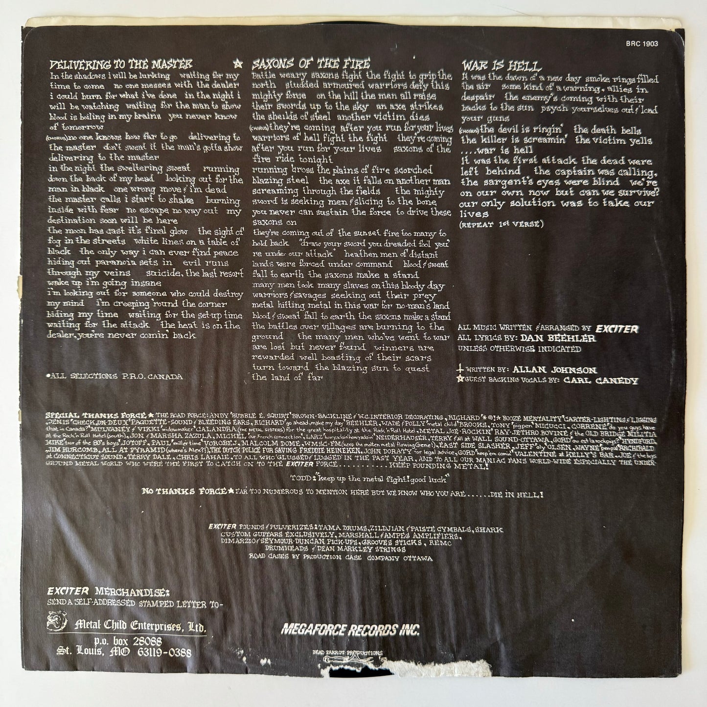 Exciter - Violence and Force original LP (used)