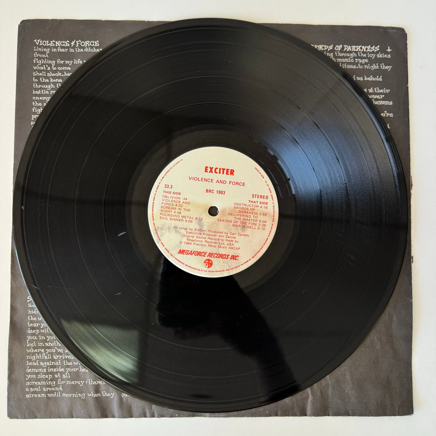 Exciter - Violence and Force original LP (used)