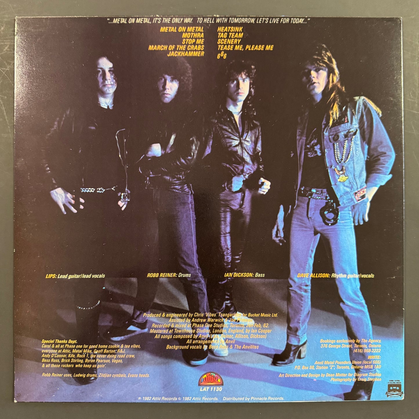 Anvil - Metal on Metal original LP - Canadian pressing (used)