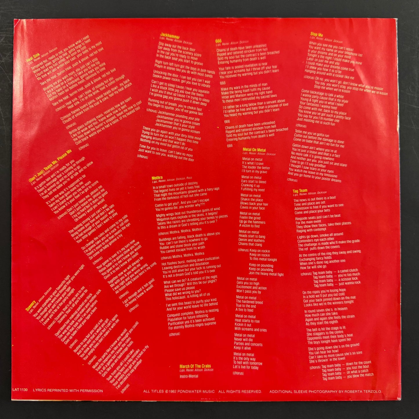 Anvil - Metal on Metal original LP - Canadian pressing (used)