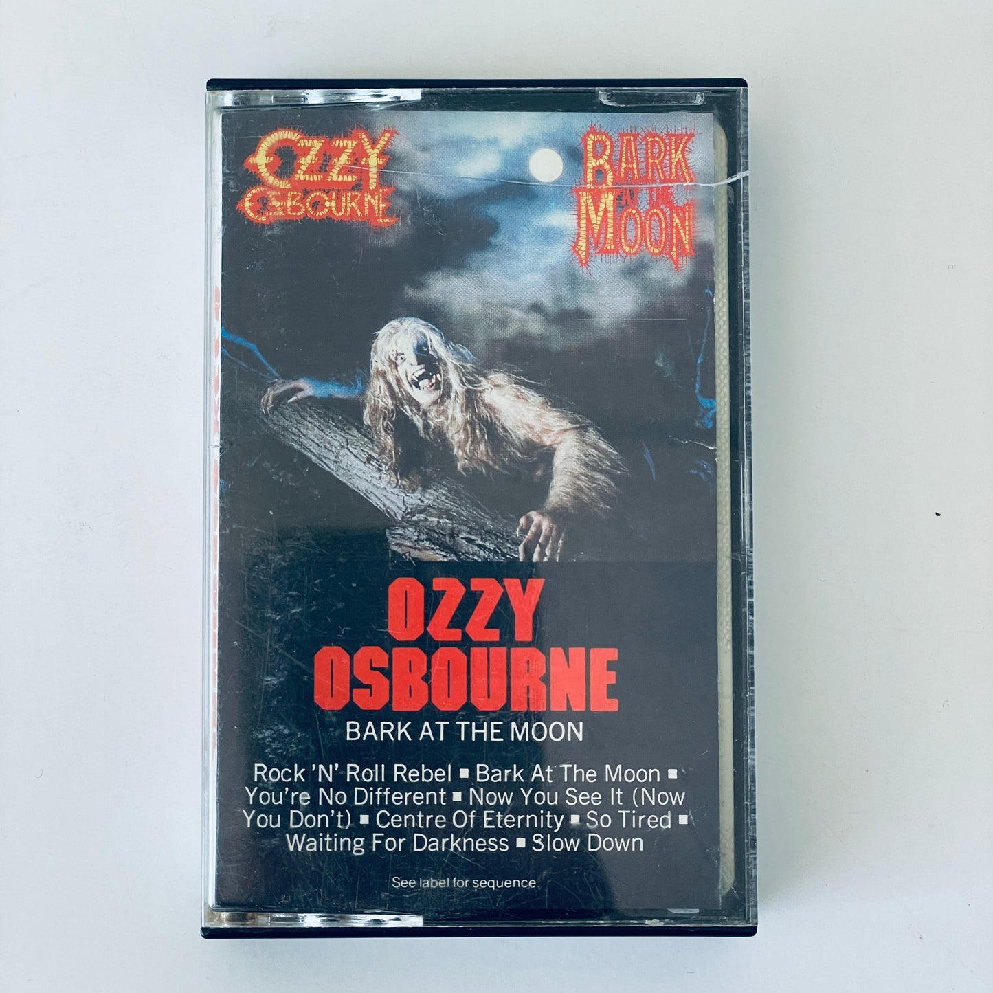 Ozzy Osbourne - Bark at the Moon original cassette tape (used)