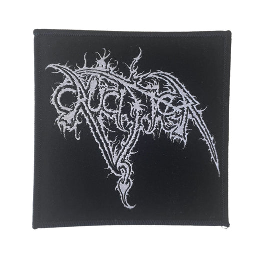 Crucifier white logo patch