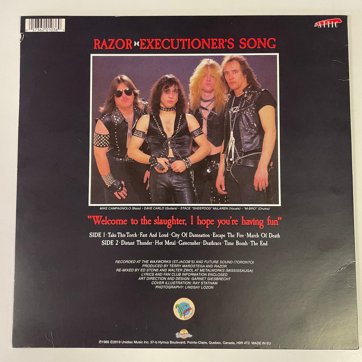 Razor - Executioner's Song LP (used)