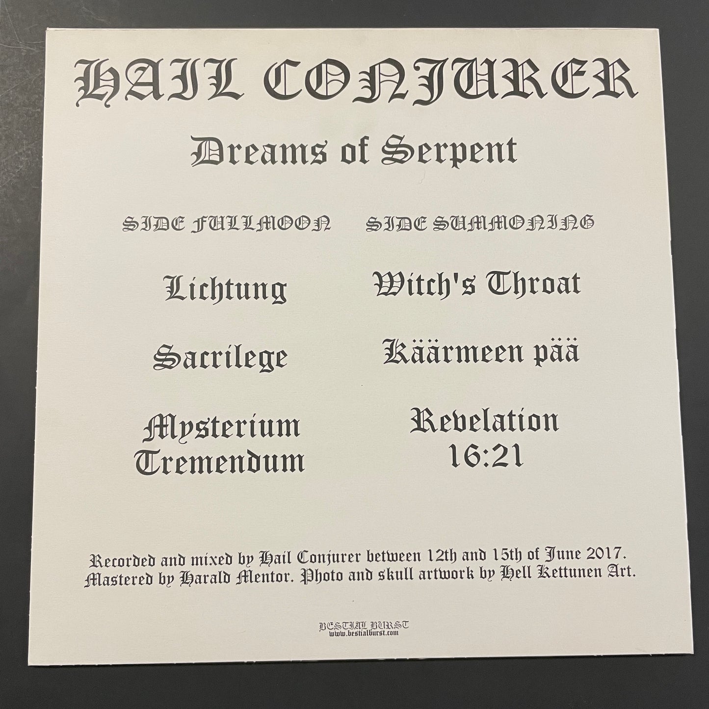 Hail Conjurer - Dreams of Serpent LP (used)