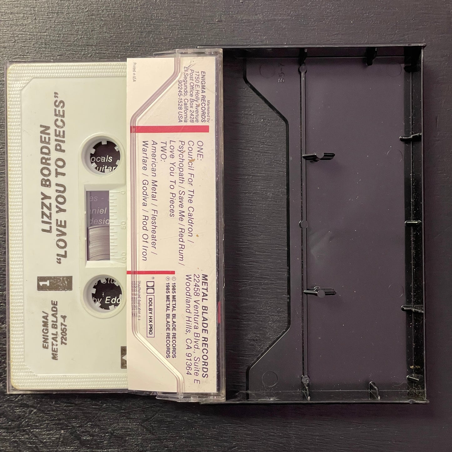 Lizzy Borden - Love You To Pieces original cassette tape (used)