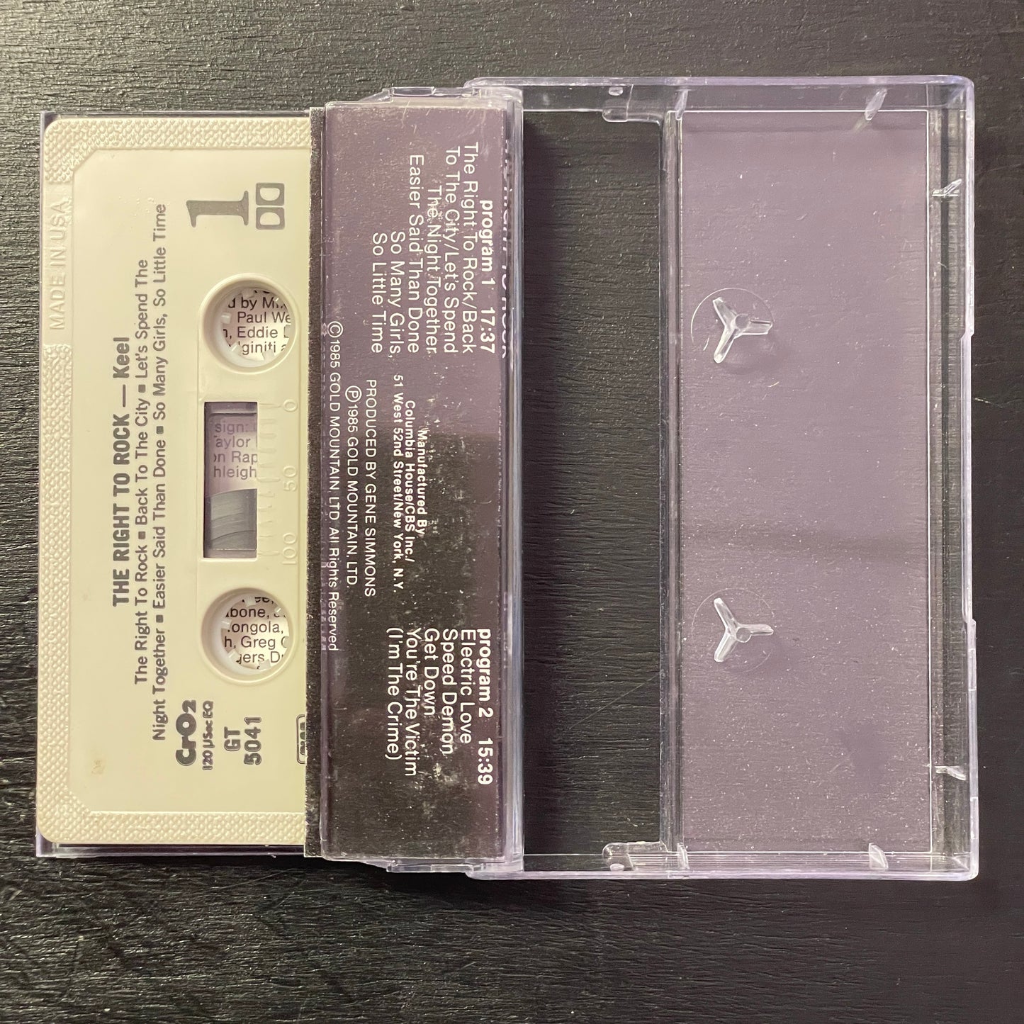 Keel – The Right To Rock original cassette tape (used)