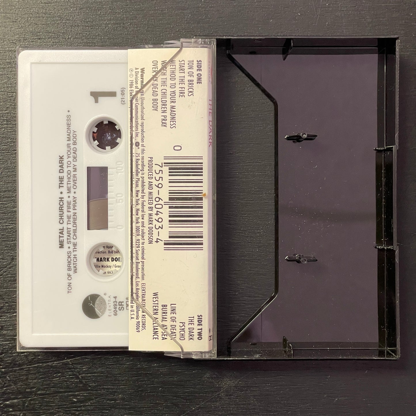 Metal Church – The Dark original cassette tape (used)