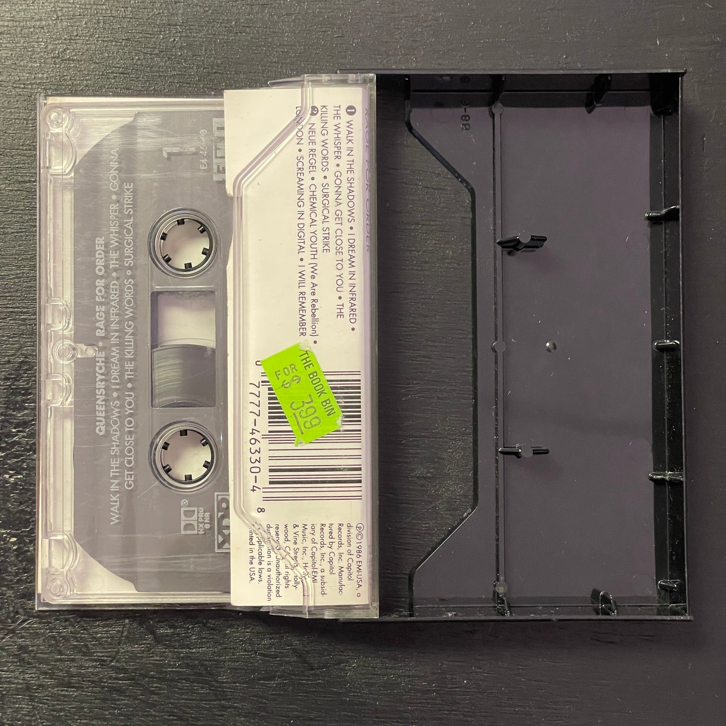 Queensrÿche – Rage For Order original cassette tape (used)