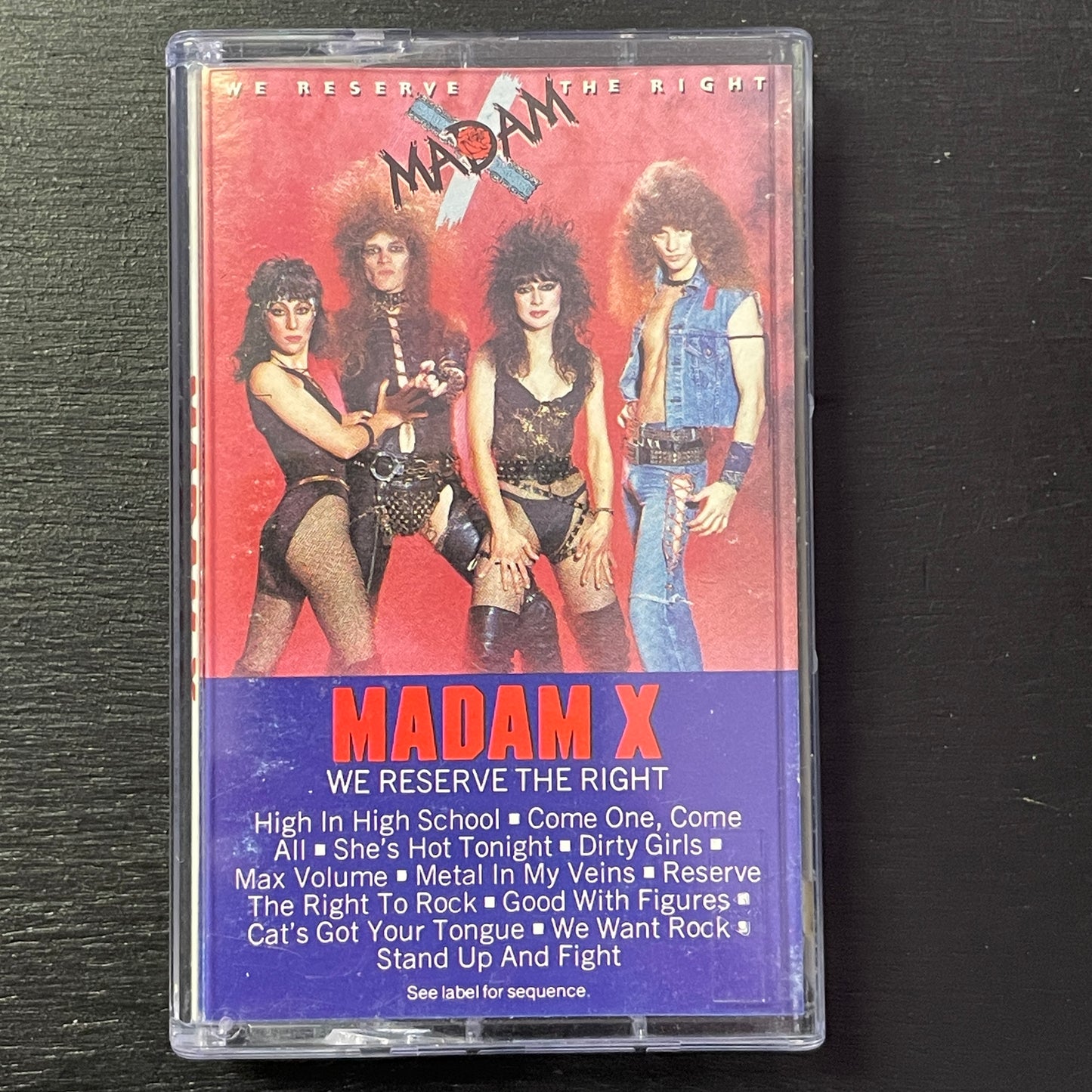 Madam X – We Reserve The Right original cassette tape (used)