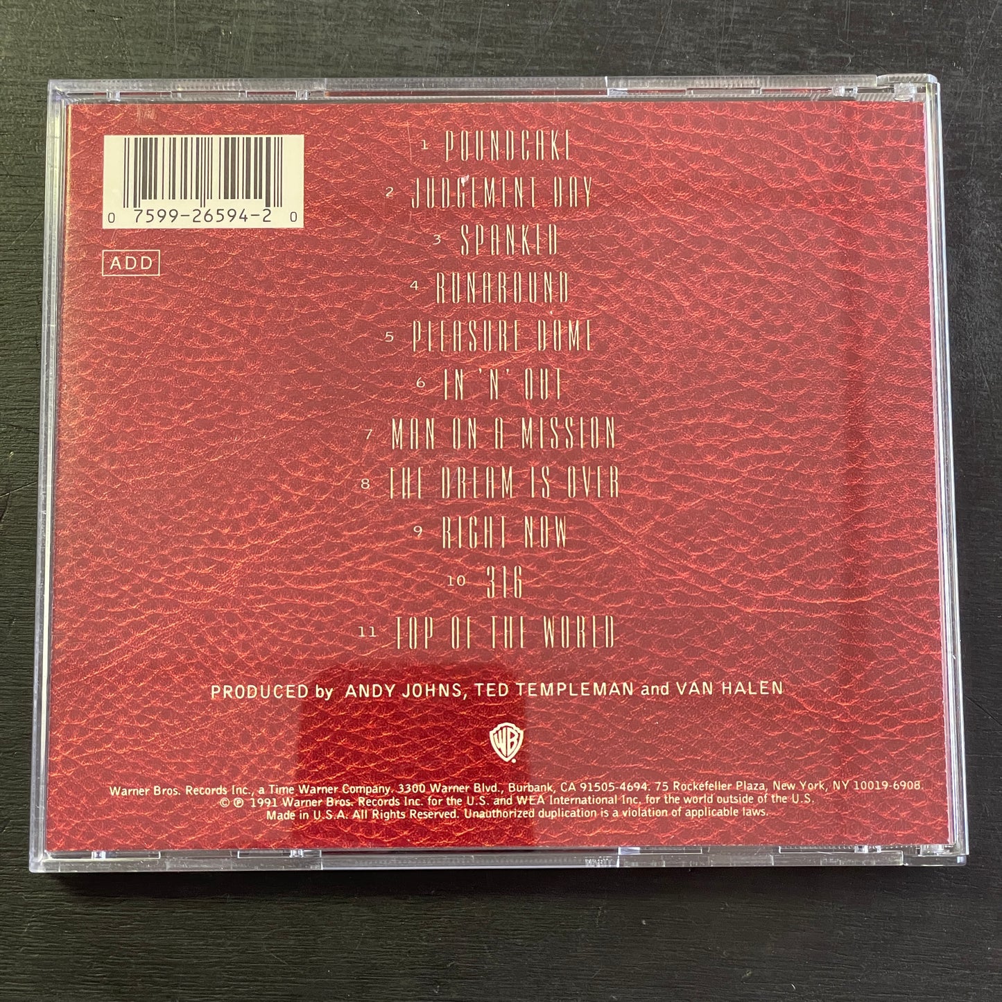 Van Halen – For Unlawful Carnal Knowledge CD (used)