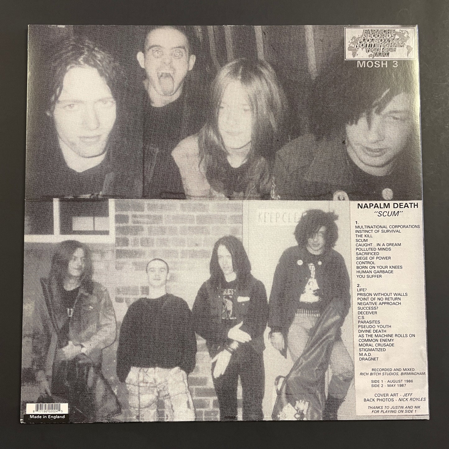 Napalm Death – Scum LP (used)