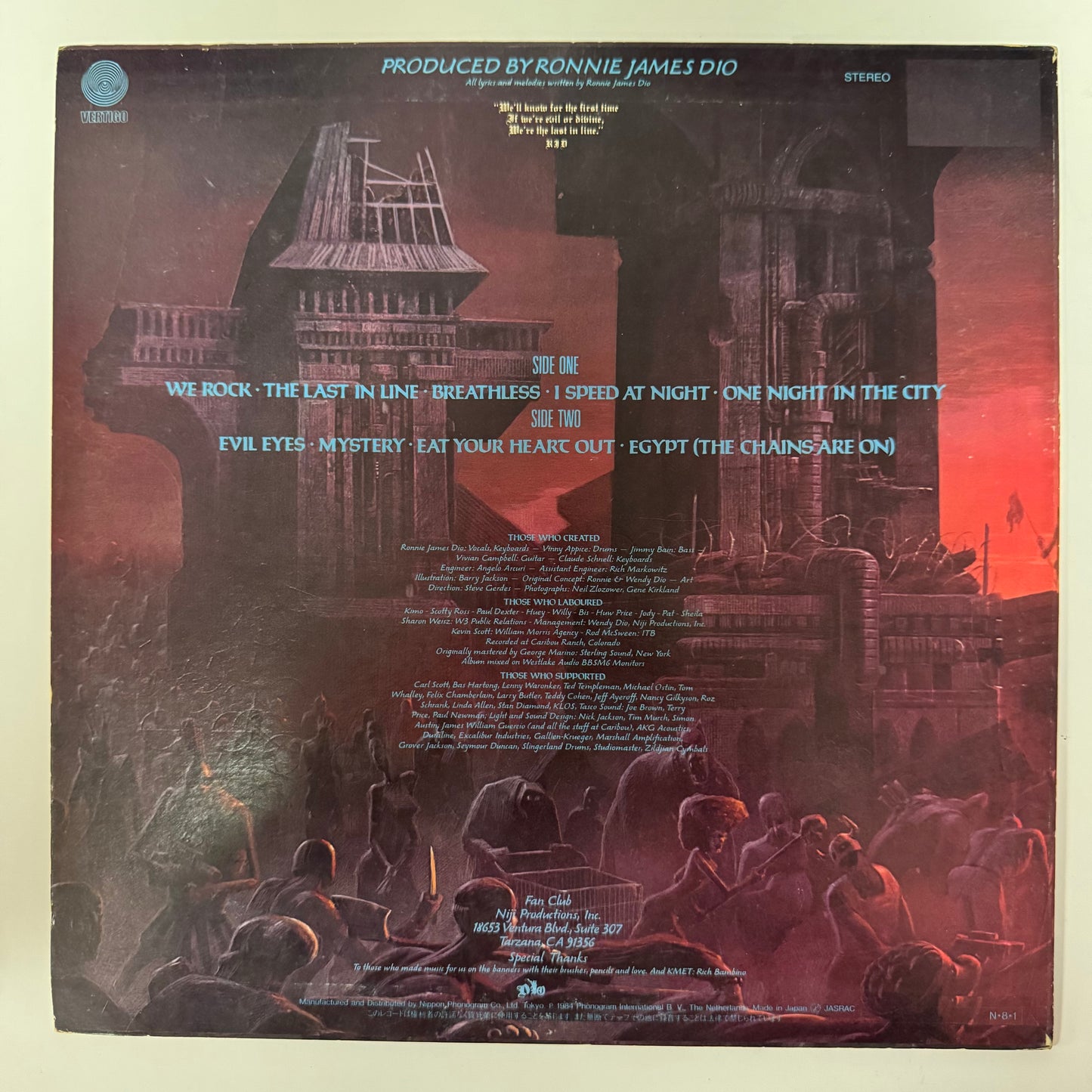 Dio - The Last in Line original LP - Japanese pressing (used)