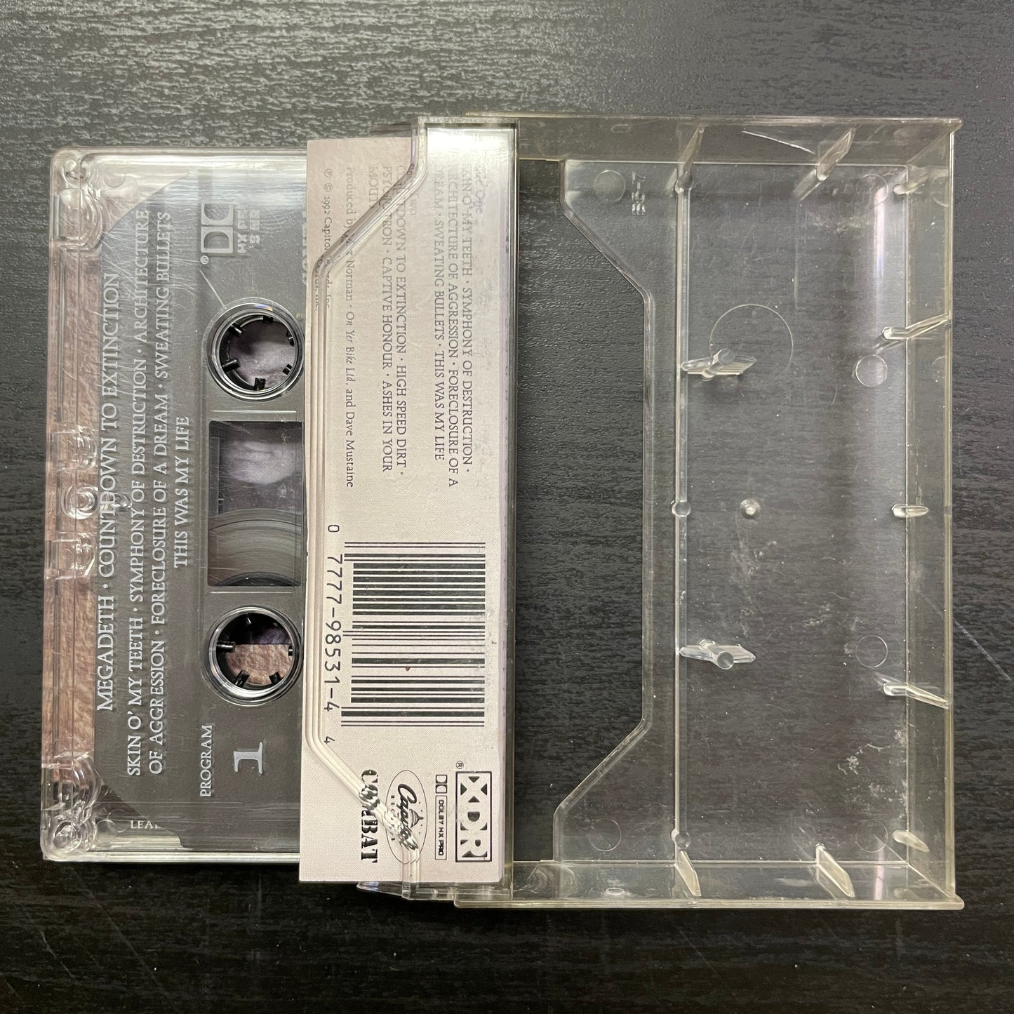 Megadeth – Countdown To Extinction original cassette tape (used)